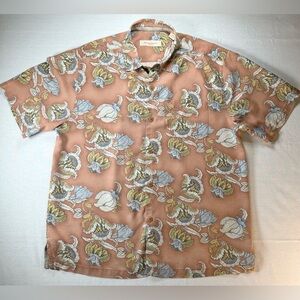 Tommy Bahama Silk Floral Men's Button Down Shirt - Size Large